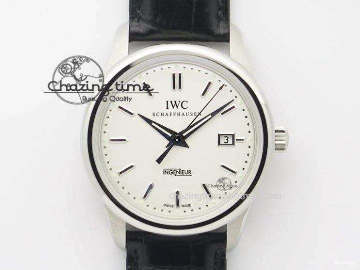 MIROTIME 0520 Portofino Automatic SS MKF 1:1 Best Edition White Dial On Black Leather Strap MIYOTA 9015 V Original 7204